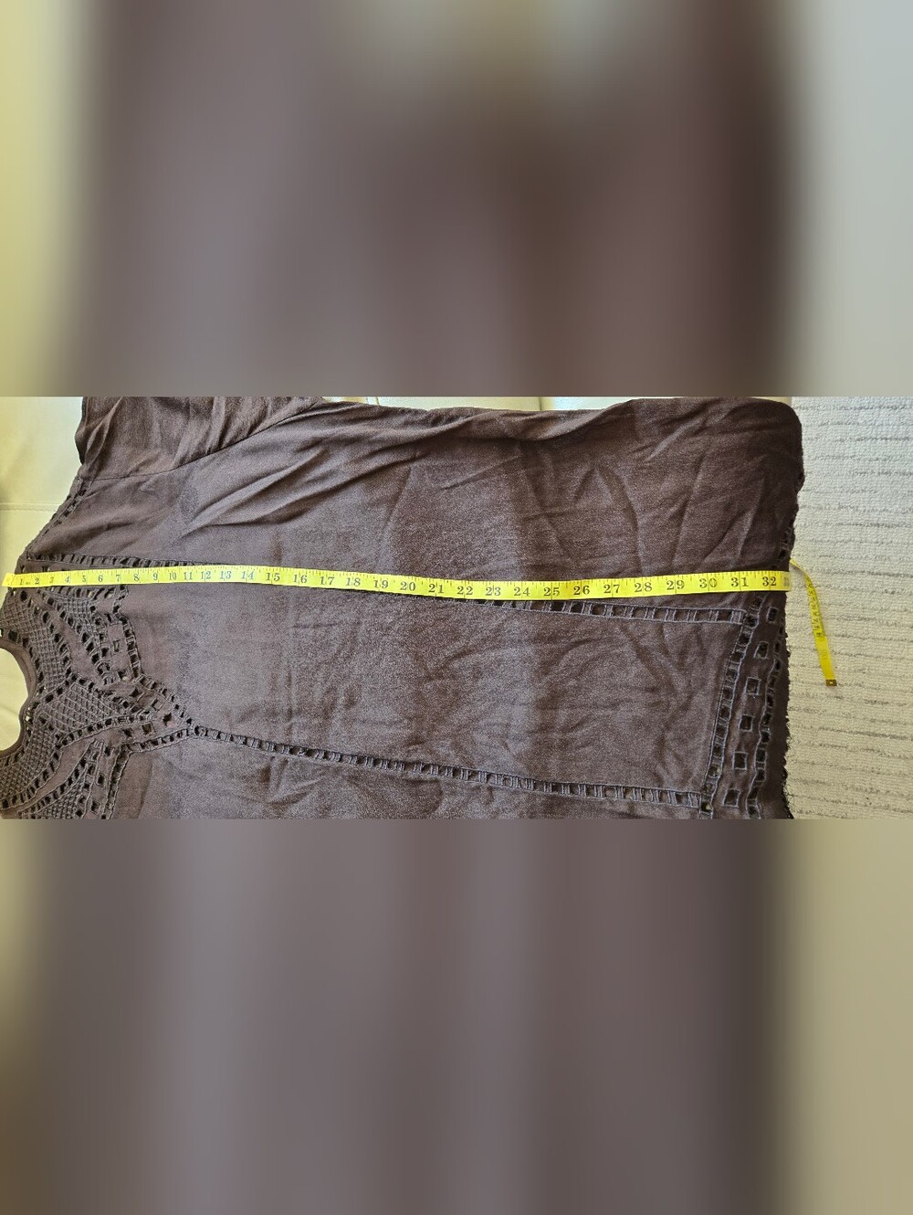 Isabel Marant Brown Viscose Dress With Fringe - Picture 8 of 12